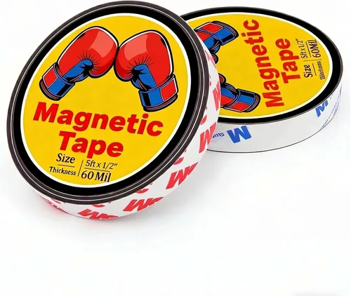 Miniatura 11 de AB - Tiras de cinta magnética con adhesivo, 0.5 pulgadas x 12 pies para manualidades y organización de refrigerador (2 rollos)