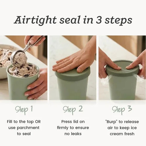 Miniatura 3 de Starpack 'Freeze the Day' - Recipientes de almacenamiento de helado para congelador (2 piezas) – Recipientes de helado de 1 cuarto de galón