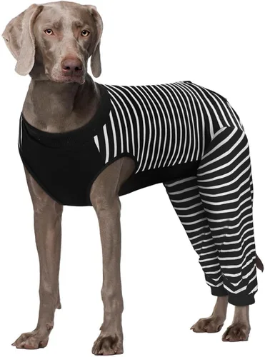 Miniatura 23 de Kuoser Traje de Cirugía para Perro Hembra Esterilización Macho Castración, Manga de Pierna de Perro para Dejar de Lamer Enterizo Suave para Perro