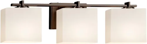 Miniatura 2 de Justice Design Group Lighting FSN-8443-55-OPAL-NCKL Fusion Era Barra de baño de 3 luces, níquel cepillado
