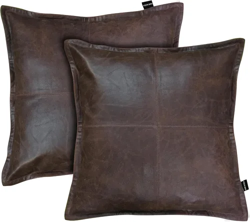Miniatura 20 de Funda de almohada de piel de cordero – Funda de cojín decorativa para sofá – Fundas para sala de estar y dormitorio, 22 x 22 pulgadas – Paquete de 2