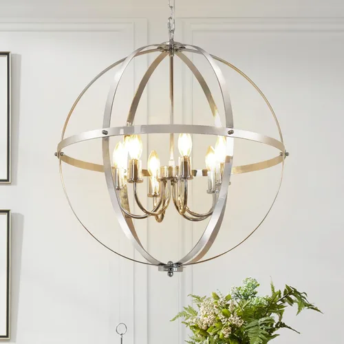 Miniatura 12 de DLLT - Lámpara colgante de globo vintage, negro mate, 1 luz, base E26, ideal para comedor, isla de cocina, sala de estar, oficina en casa