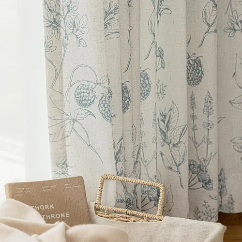 Miniatura 29 de FMFUNCTEX Cortinas de Nivel de Cocina Verde y Blanco de 24 Pulgadas de Largo con Estampado de Flores, Cortinas de Media Ventana para Baño