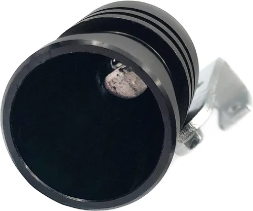 Miniatura 4 de DEVMO Silenciador de escape universal de aleación de aluminio de tamaño XL, silenciador de tubo de escape de sonido turbo para coche (XL-negro)