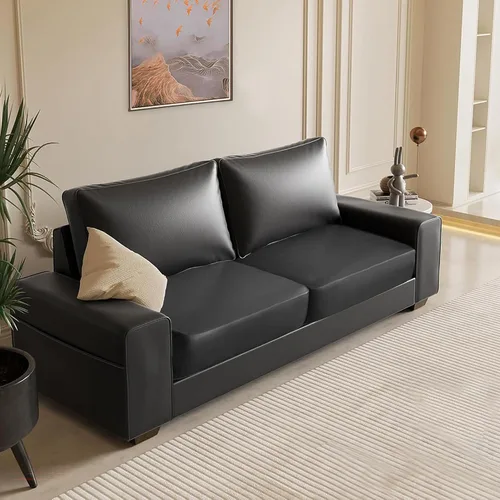 Miniatura 2 de Fundas de cojín de piel sintética para sofá, fundas de asiento de sofá, fundas de asiento de caravana impermeables con parte inferior elástica