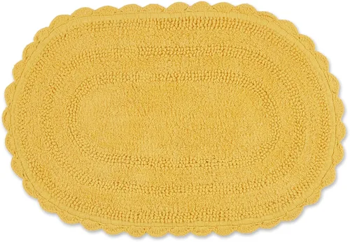 Miniatura 24 de DII Crochet Collection - Tapete de baño reversible, redondo, 27.5 pulgadas de diámetro, color azul camafeo Azul Cameo