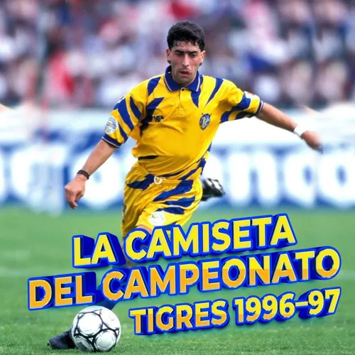 Miniatura 2 de Camiseta Retro Tigres UANL 1996 Versión Exacta del Jersey Clásico Diseño Vintage Amarillo y Azul