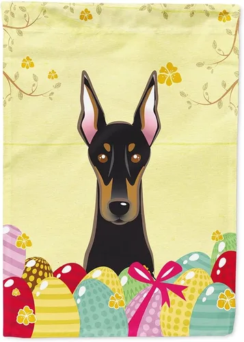 Miniatura 124 de Caroline's Treasures BB1920CHF - Bandera de caza de huevos de Pascua con diseño de bulldog francés, para casa, gran porche, para colgar en la pared