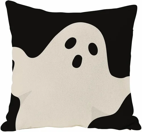 Miniatura 9 de JOOCAR Fundas de almohada de calavera de Halloween, diseño de esqueleto, divertida funda de cojín para sofá, decoración del hogar, 16 x 16 pulgadas