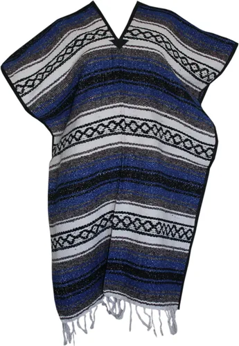 Del Mex Poncho clásico de manta mexicana
