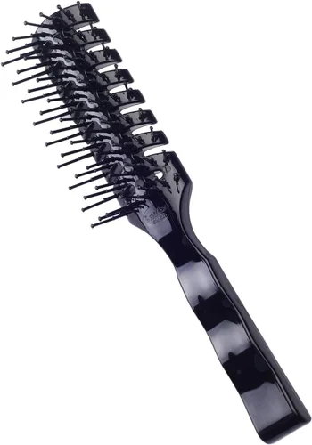 Miniatura 5 de Cepillo de pelo ventilado para hombre para secado con secado, cepillo antiestático para peinar cabello fino, rizado, ondulado, húmedo o seco