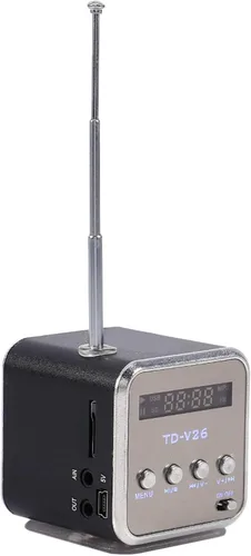 Miniatura 6 de Yoidesu TD-V26 Mini Altavoz Portátil Reproductor de Música Radio FM Batería Mini Pantalla Digital Altavoz Reproductor de Música para Computadora