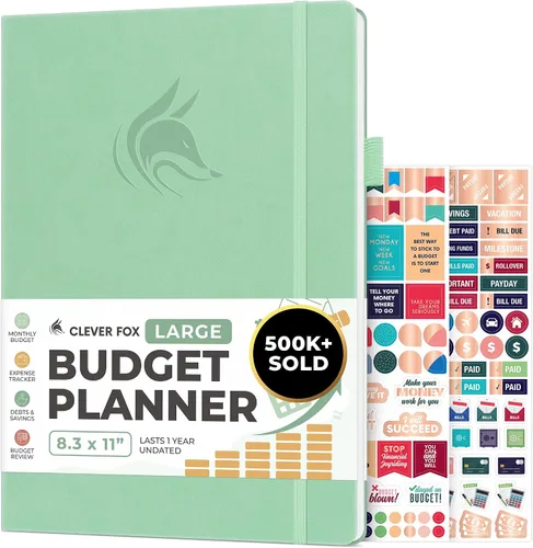 Miniatura 43 de Clever Fox Planificador de presupuesto de bolsillo, mini cuaderno de seguimiento de gastos. Organizador de presupuestos mensual, cuaderno