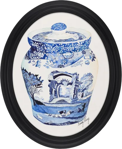 Miniatura 4 de Stein Design Marcos ovalados – Marcos ovalados acabados a mano con parte trasera abierta para lienzo, no incluye vidrio ni respaldo - [Negro - 5"x7"]