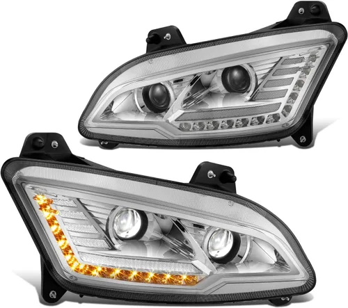 Miniatura 14 de DNA MOTORING HL-HAY-013-BK - Par de anillos de halo LED duales, señales de giro secuenciales, faros delanteros para proyector de haz alto/bajo, Negro