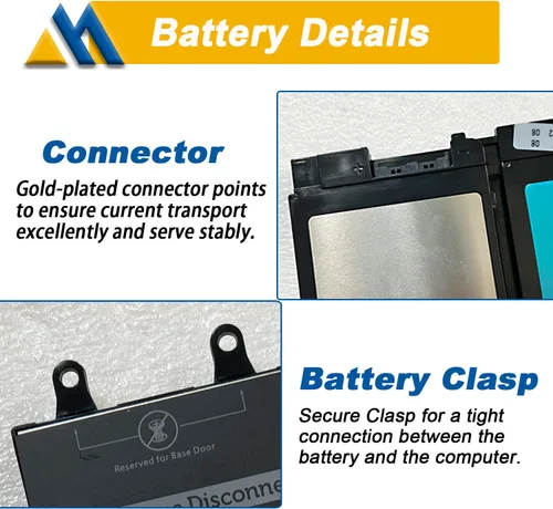 Miniatura 4 de R8D7N - Batería para portátil compatible con Dell Precision 3540 M3550 Latitude 5400 5410 5500 5510 Inspiron 7590/7591/7791 Series Notebook 2 en 1