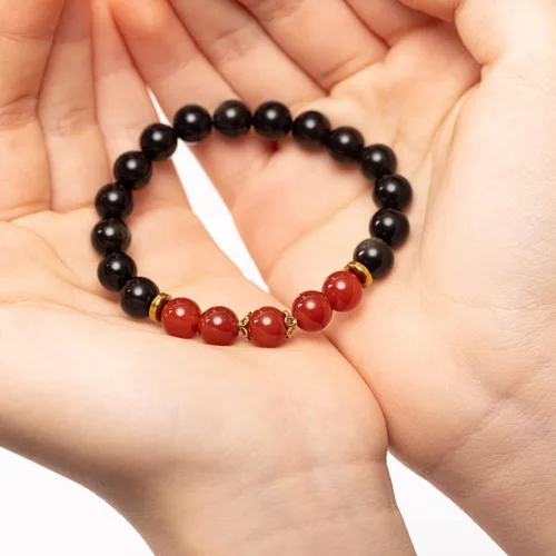 Miniatura 25 de Pulseras de cristal con cuentas de Charka para mujer, hechas a mano con aventurina verde de 0.315 pulgadas (0.315 in), pulseras de piedra de cristal