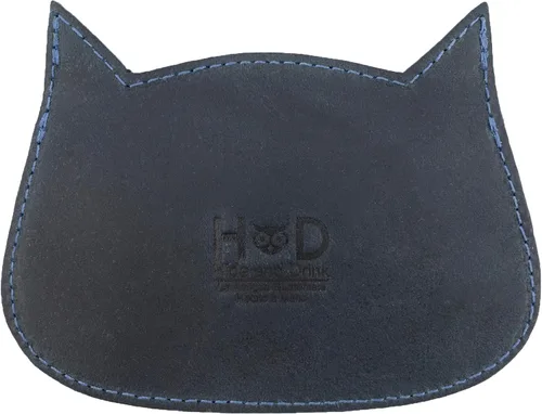 Miniatura 14 de Hide & Drink, Cartera en forma de gato, bolsa para monedas, soporte para dinero, accesorio de viaje, cuero de grano completo, hecho a mano, Negro