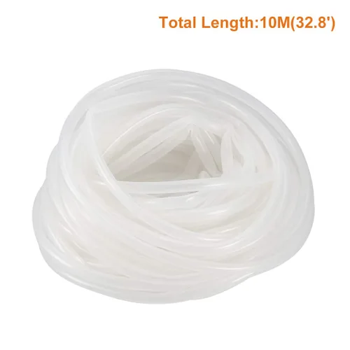 Miniatura 3 de uxcell Tubo de silicona de 0.039 in ID X 0.079 in OD 32.8 'Tubo flexible de goma de silicona Tubo de manguera de aire de agua transparente