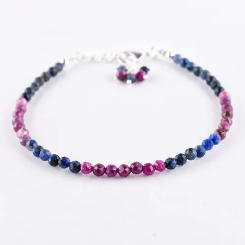 Miniatura 3 de Natural Gemstone Micro Beads Dainty Bangle Bracelet, Handmade Birthstone Jewelry, Healing Chakra Crystals, Silver Plated 8 inch, Birthday Gift for