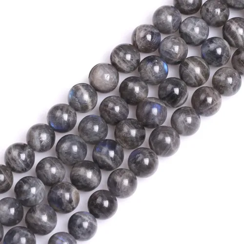 Miniatura 135 de GEM-Inside Cuentas sueltas de amatista natural de 14 mm, gemas de cristal redondo, piedra de energía para hacer joyas, 15 pulgadas Amatista oscura