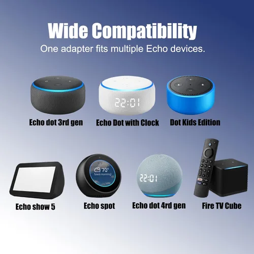 Miniatura 3 de Cargador adaptador de corriente de 15 W, compatible con Alexa Dot (3ª/4ª generación), Dot 5ª generación 2022, Echo Pop, Echo Show 5, Echo Spot