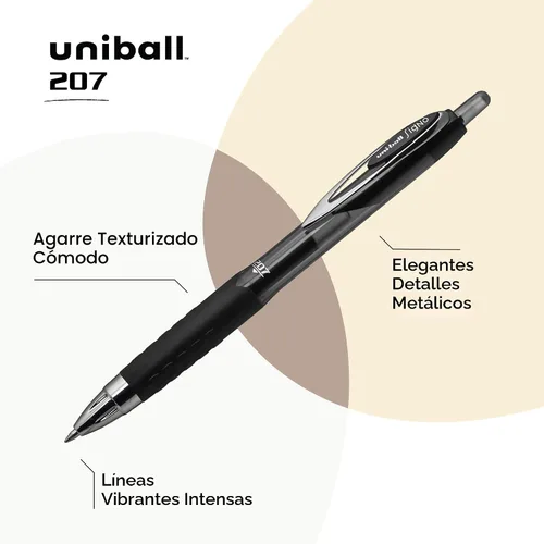 Miniatura 3 de uni-ball 207 - Bolígrafos de gel retráctiles