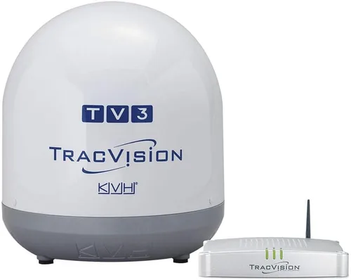 KVH Industries 01-0368-07 TracVision TV3 con IP TV Hub Antenas de navegación
