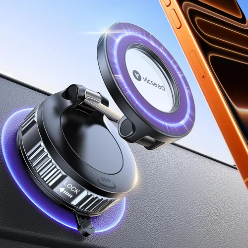Miniatura 11 de VICSEED Soporte de teléfono de automóvil mejorado para Magsafe 2026 [85 libras de succión más fuerte] Soportes magnéticos de teléfono al vacío