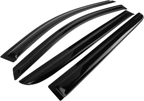Miniatura 6 de Visera de ventana compatible con Honda Odyssey 2005-2007, cubierta protectora de sol y lluvia de acrílico negro estilo delgado de IKON MOTORSPORTS