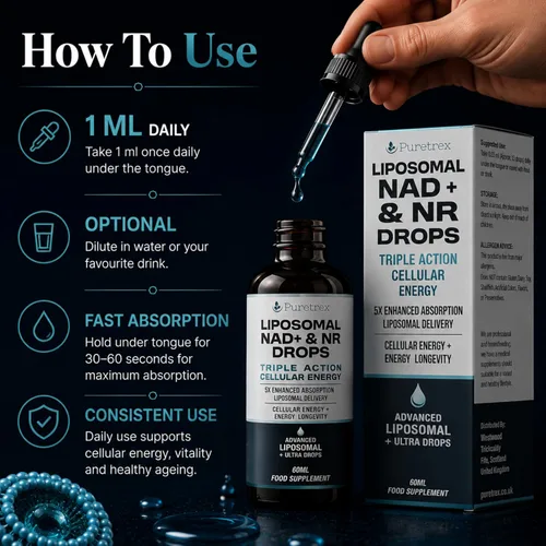 Miniatura 4 de Gotas liposomales de NAD+ y NR, suministro liposomal líquido, ultra gotas avanzadas, 2.0 fl oz (2 fl oz)