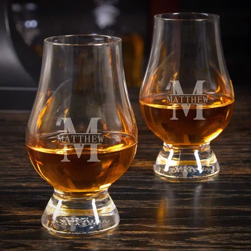 Vaso de whisky Glencairn personalizado - Vasos personalizados grabados con láser por Home Wet Bar | Vasos perfectos para el conocedor actual o