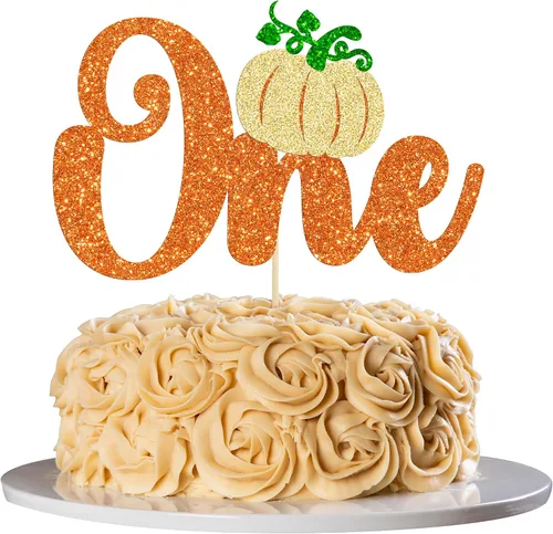 Miniatura 8 de 24 adornos para cupcakes de calabaza para niños o niñas con purpurina para revelación de género, decoración para cupcakes de calabaza, pies