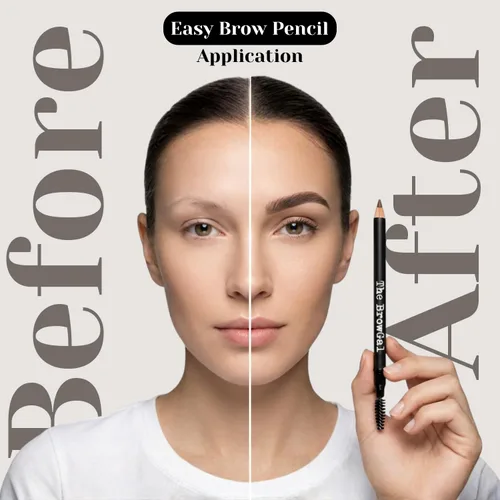 Miniatura 2 de The BrowGal - 3 en 1, lápiz de cejas delgado - 06 con tapa afiladora y cepillo de carrete - Dibuja pequeños pelos de cejas y rellenos en áreas Rubio