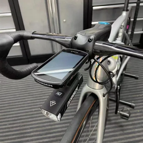Miniatura 7 de Cestbon Compatible con Garmin Edge Wahoo Elemnt Bryton Stages Hammerhead Out Soporte delantero para bicicleta GoPro Faro Combo Mount para Zipp SL