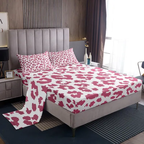 Miniatura 15 de Feelyou Husky - Juego de sábanas con diseño de flor de cerezo rosa, ropa de cama para perro, 1 sábana encimera y 1 sábana bajera ajustable con 1