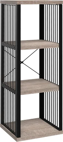 Miniatura 12 de ClosetMaid Estantería organizadora de almacenamiento de 2 cubos, estante de almacenamiento, marco de metal, estantes de madera, fácil montaje