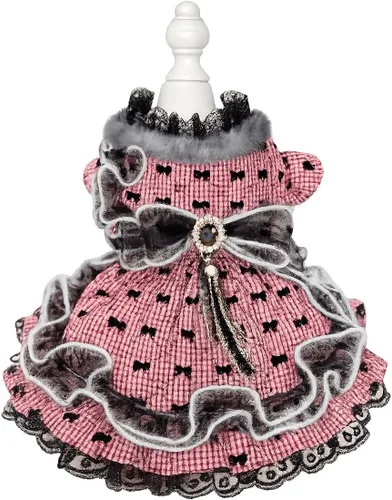 Miniatura 43 de Moda Vestido de Princesa de Chifón para Perro Dulce Cachorro para Perro EXTRAL Pequeño y Perro Pequeño Rosa M
