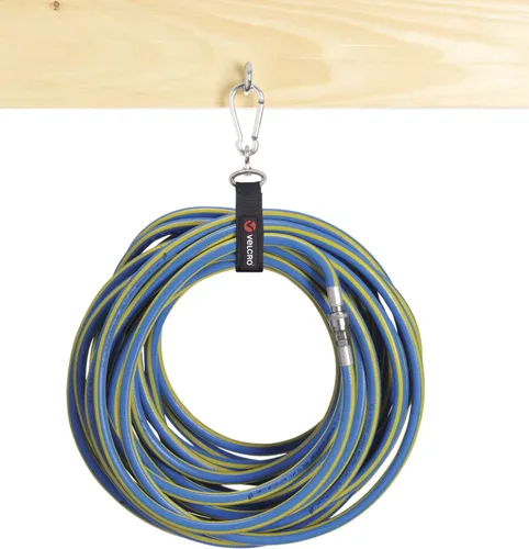 Miniatura 3 de VELCRO Brand Correa fácil de colgar Cables de extensión de almacenamiento para exteriores resistentes, cables, herramientas, bicicletas, Negro