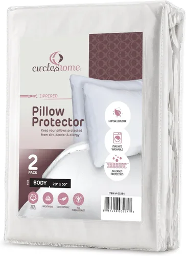 Miniatura 78 de CirclesHome Juego de 12 protectores de almohada estándar con cremallera, 100% algodón, transpirables, protegen las almohadas de la suciedad, el 1