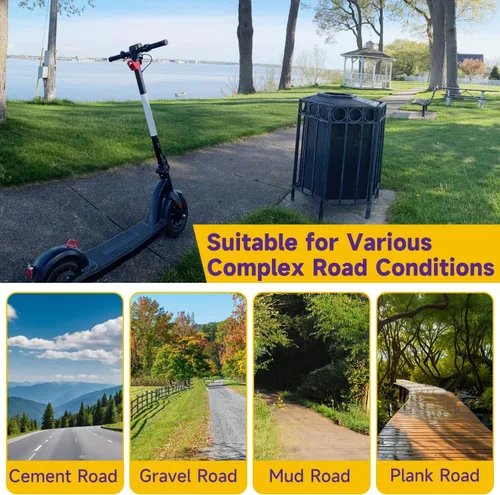 Miniatura 5 de HIAORS Juego de neumático y cámara de aire 10x2.125 de repuesto para patinete eléctrico Segway D40X F20 F30 F40, neumático de 25 cm para Gotrax G4