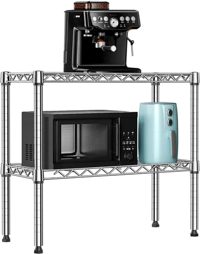 Miniatura 9 de M MZG Estante de alambre de acero resistente ajustable de 1000 libras, con 4 estantes, unidad de almacenamiento ajustable con rueda para cocina