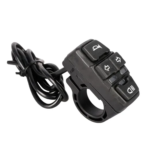 Miniatura 2 de Interruptor de luz delantera para motocicleta, juego de botón de señal de giro, bocina, interruptor de encendido/apagado de 3 en 1, interruptores
