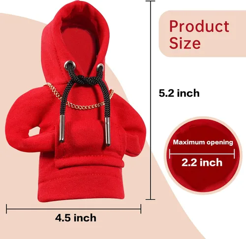 Miniatura 2 de Yajeea - Sudadera con capucha para pomo de cambios de coche, divertida sudadera mini para decoración de coche, cubierta de pomo de cambios universal