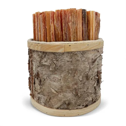 Firestarter de madera de pino totalmente natural para chimenea, quimeneas, parrilla o estufas de pellets y leña, cubo de abedul de 5 libras