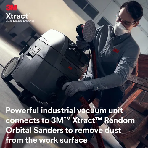 Miniatura 2 de 3M Xtract - Extractor de polvo portátil, 64256, 9 galones/35 litros, aspiradora industrial con limpieza automática de filtro sin interrupción