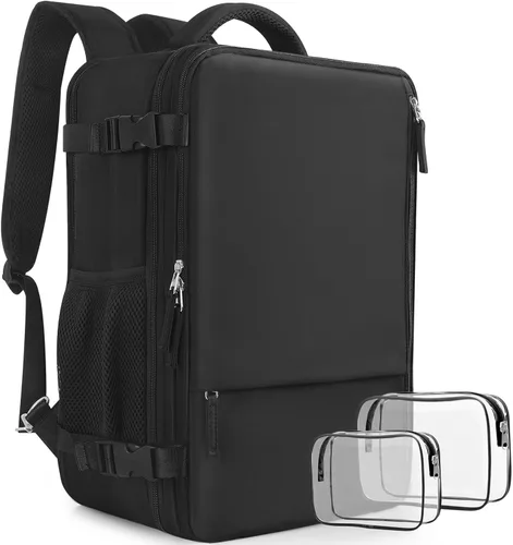 Miniatura 17 de Mochila de Viaje Snoffic para Mujer, Negro, 17 pulg.