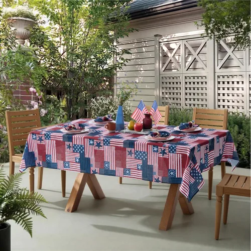 Miniatura 4 de Newbridge Servilletas de tela con bandera patriótica roja, blanca y azul, juego de 8 Americana, Interior Exterior, Resistente a las Manchas, Rojo