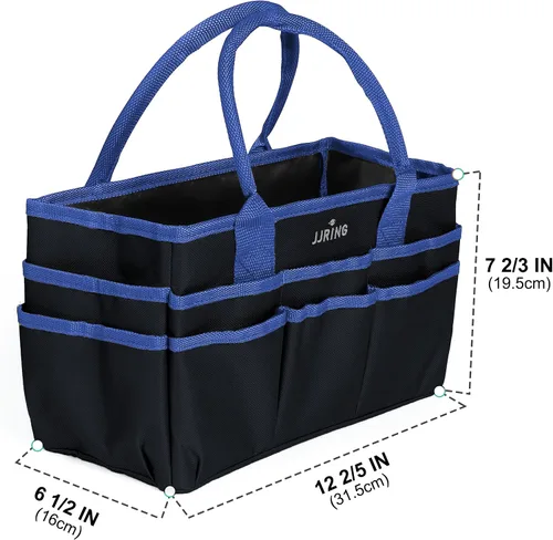 Miniatura 5 de Jjring Fundamental Organizer - Bolsa de nailon 600D para artistas, borde azul