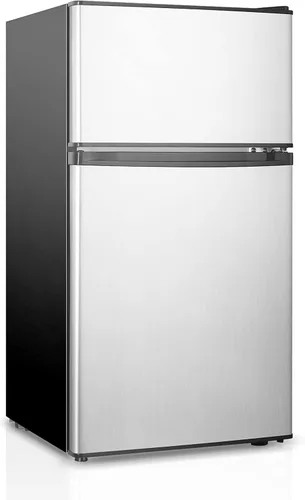 Miniatura 8 de HAILANG Mini refrigerador con congelador, refrigerador compacto de 3.2 pies cúbicos, mini refrigerador con 2 puertas para dormitorio, oficina